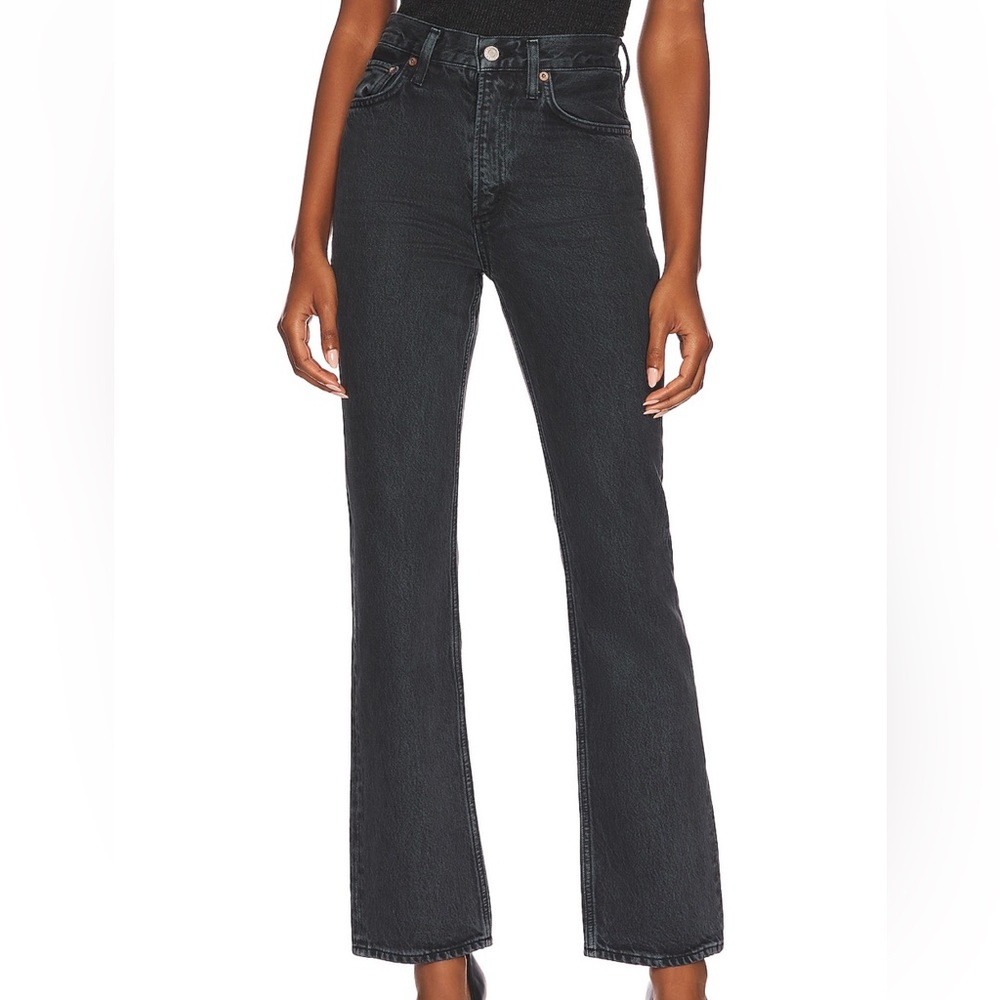 AGOLDE Vintage Boot High Rise Denim Jean in Percolate Black